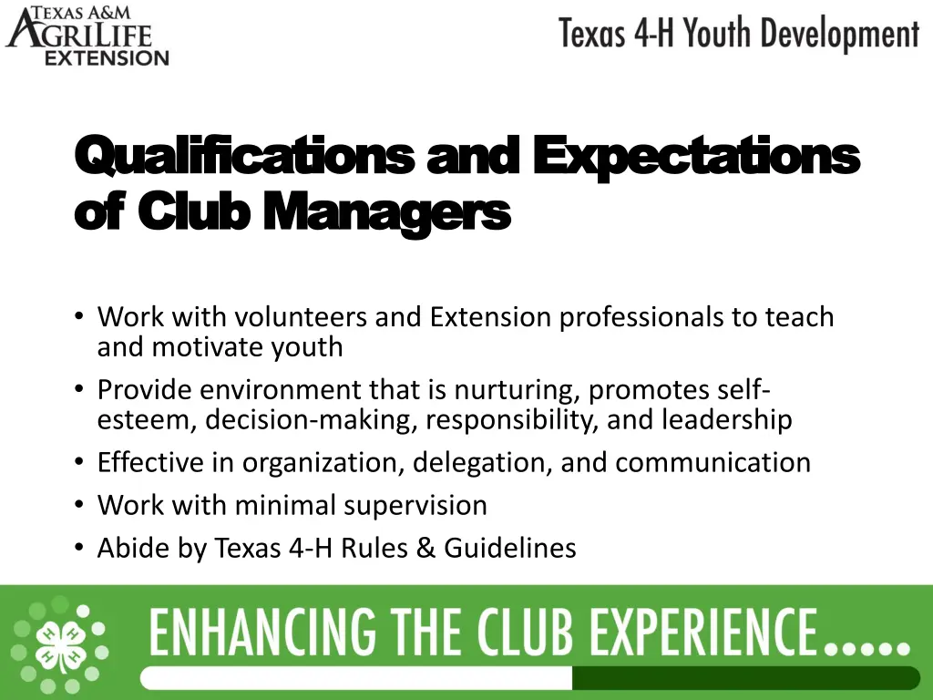 qualifications and expectations qualifications 1