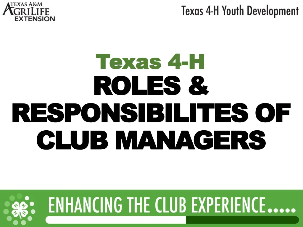 texas 4 texas 4 h h roles roles