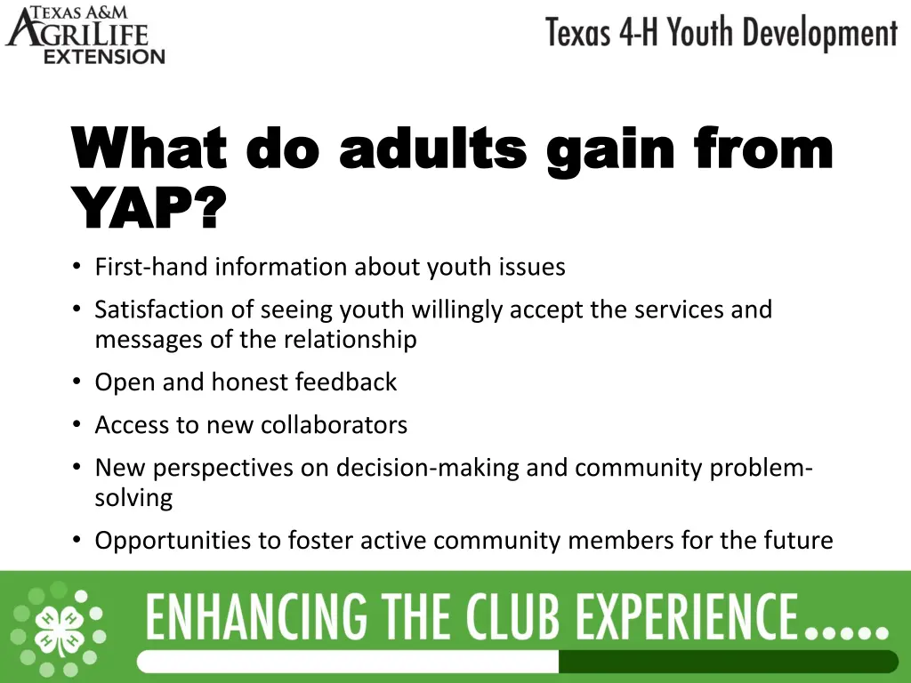 what do adults gain from what do adults gain from