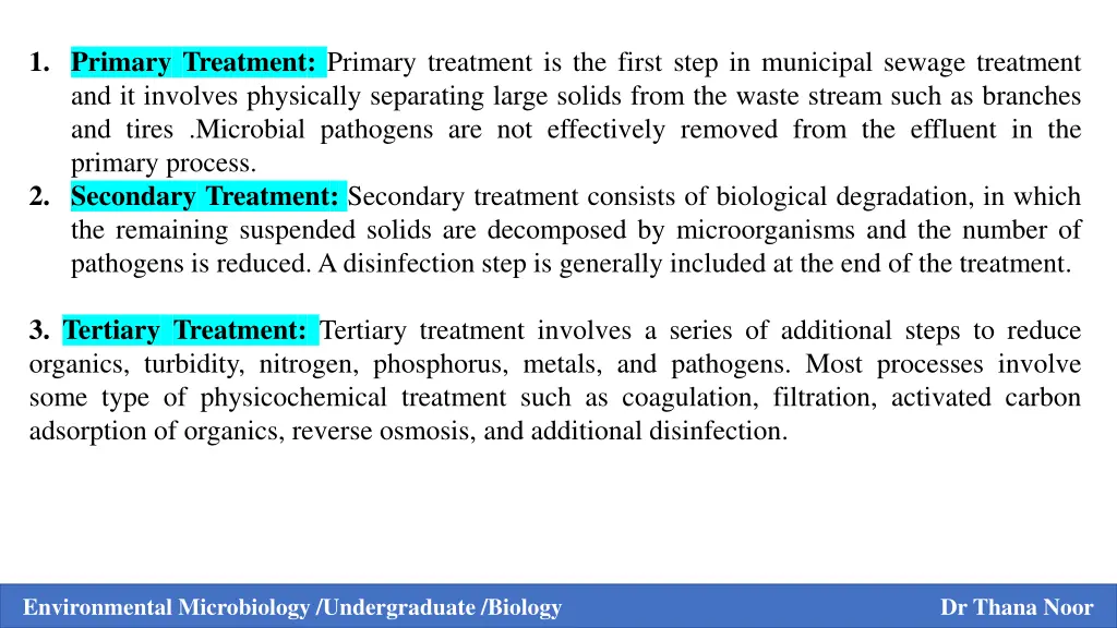 1 primary treatment primary treatment