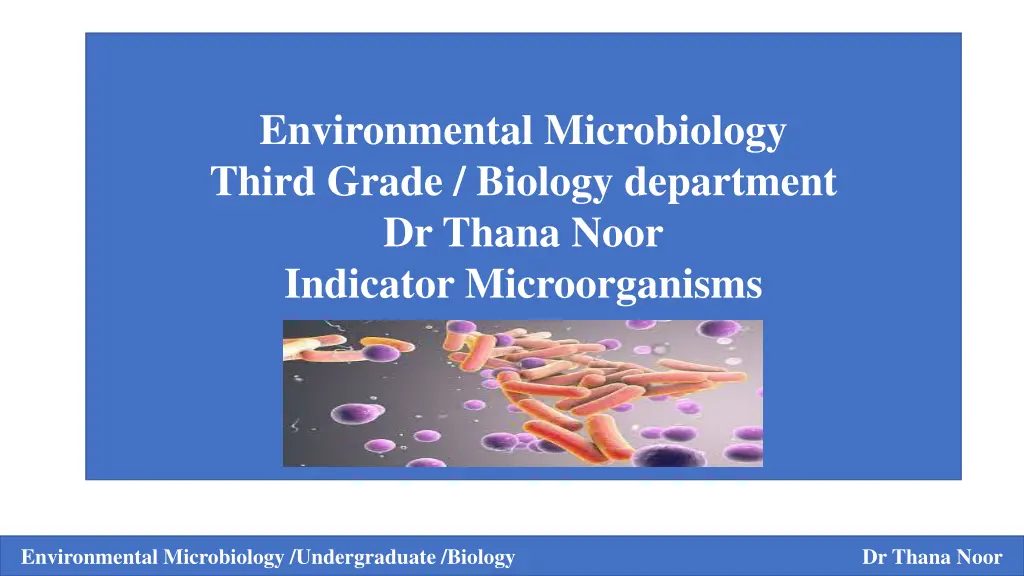 environmental microbiology third grade biology