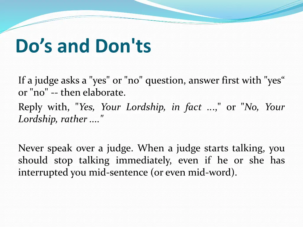 do s and don ts 1