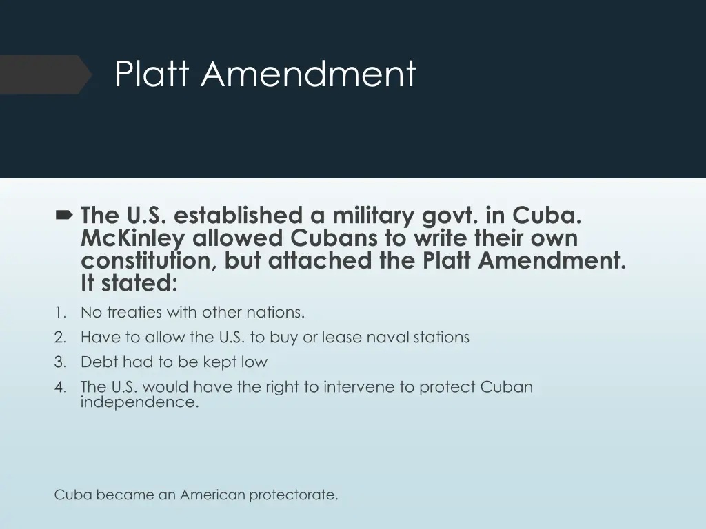 platt amendment
