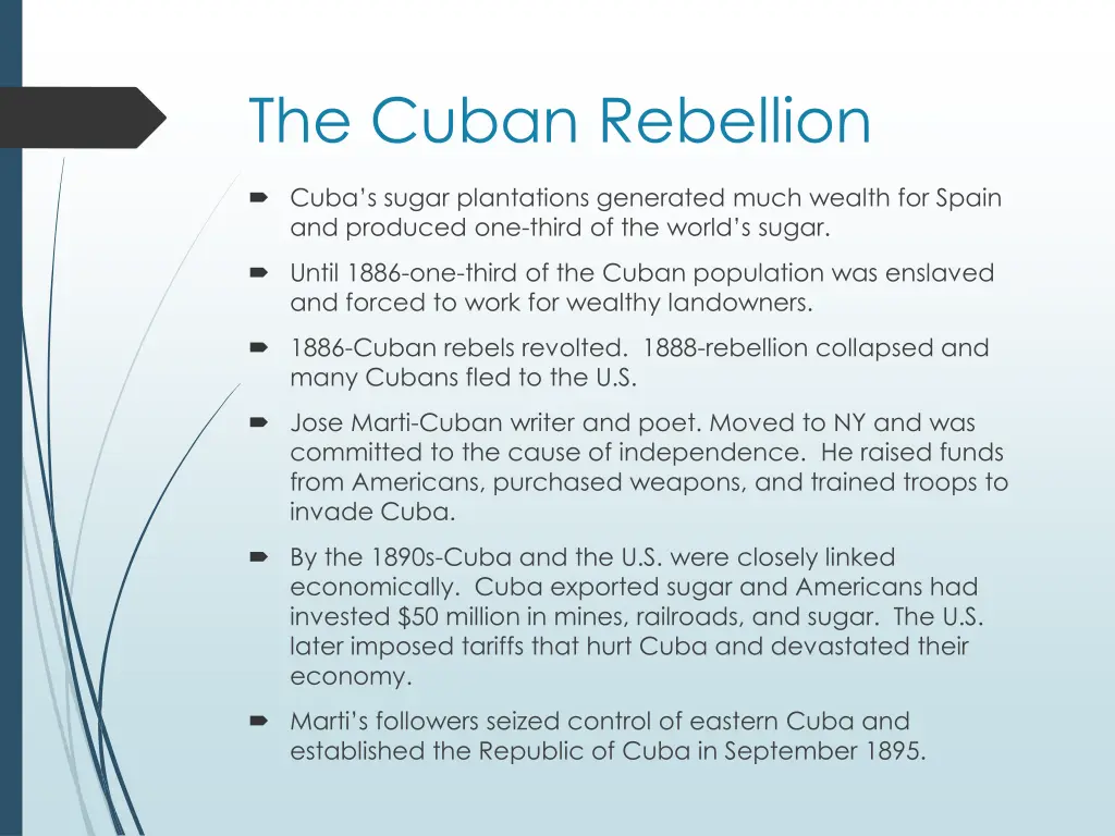 the cuban rebellion