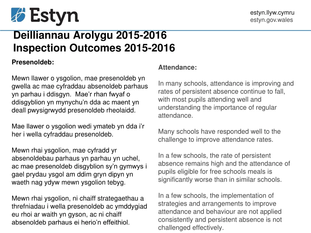 estyn llyw cymru estyn gov wales 11