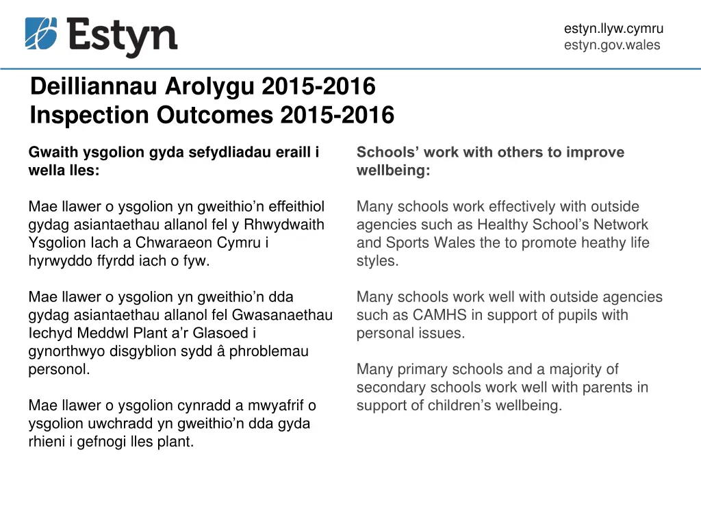 estyn llyw cymru estyn gov wales 12