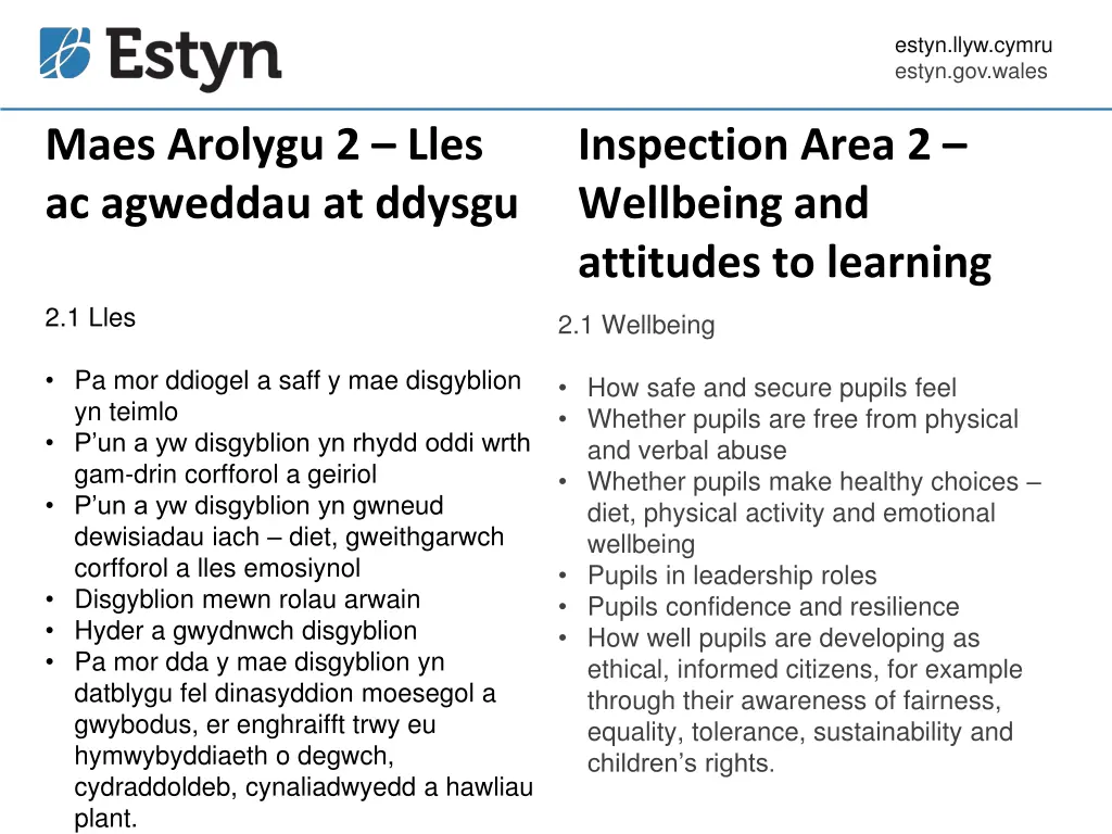 estyn llyw cymru estyn gov wales