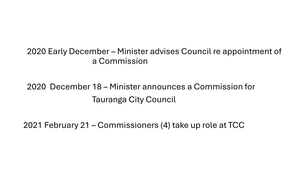 2020 early december minister advises council