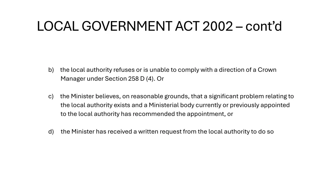 local government act 2002 cont d