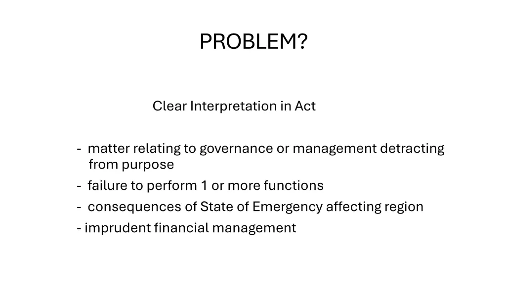 problem