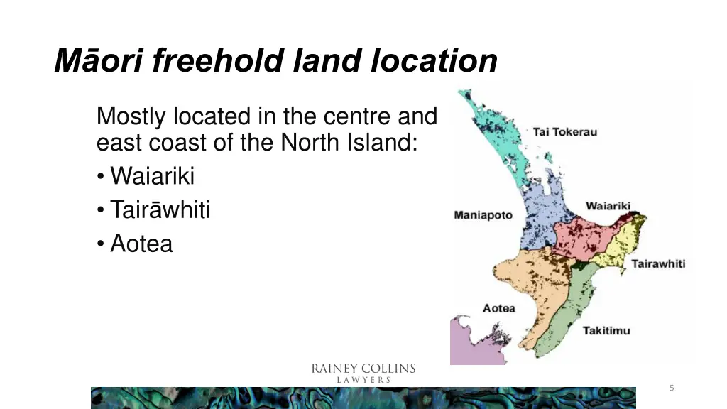 m ori freehold land location