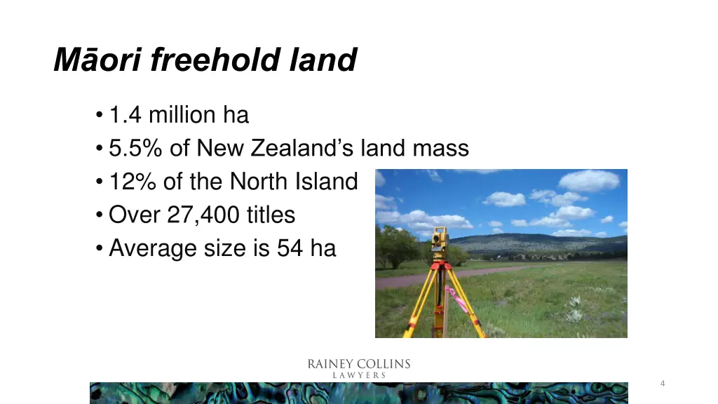 m ori freehold land