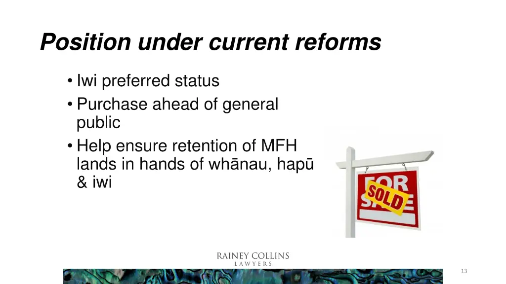 position under current reforms