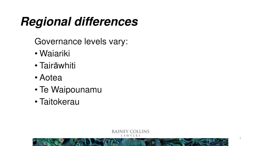 regional differences