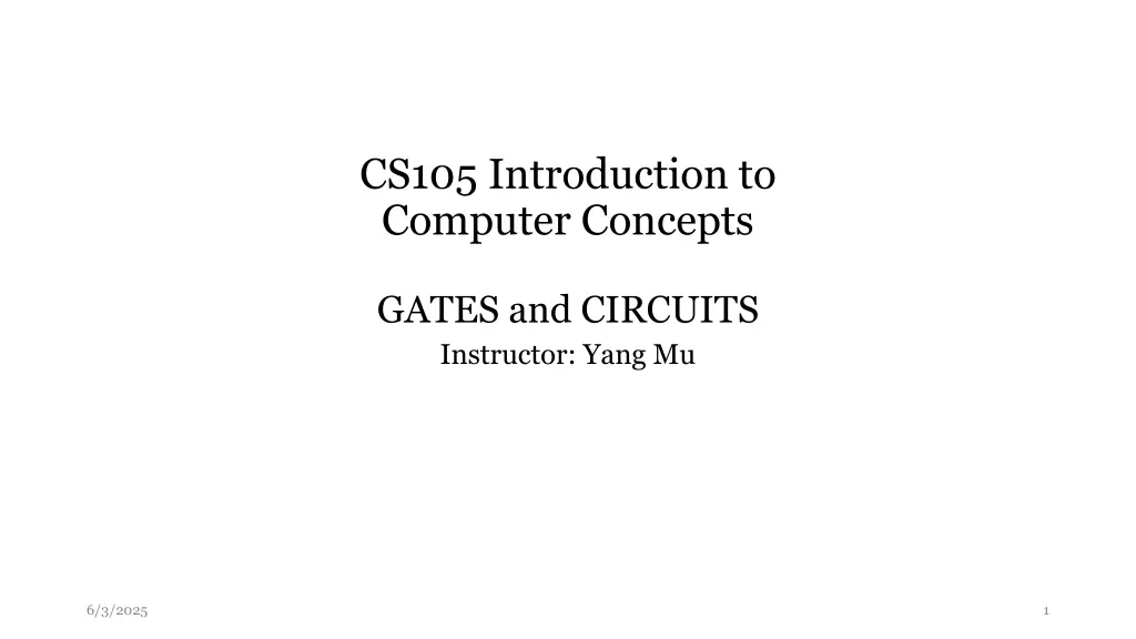 cs105 introduction to computer concepts
