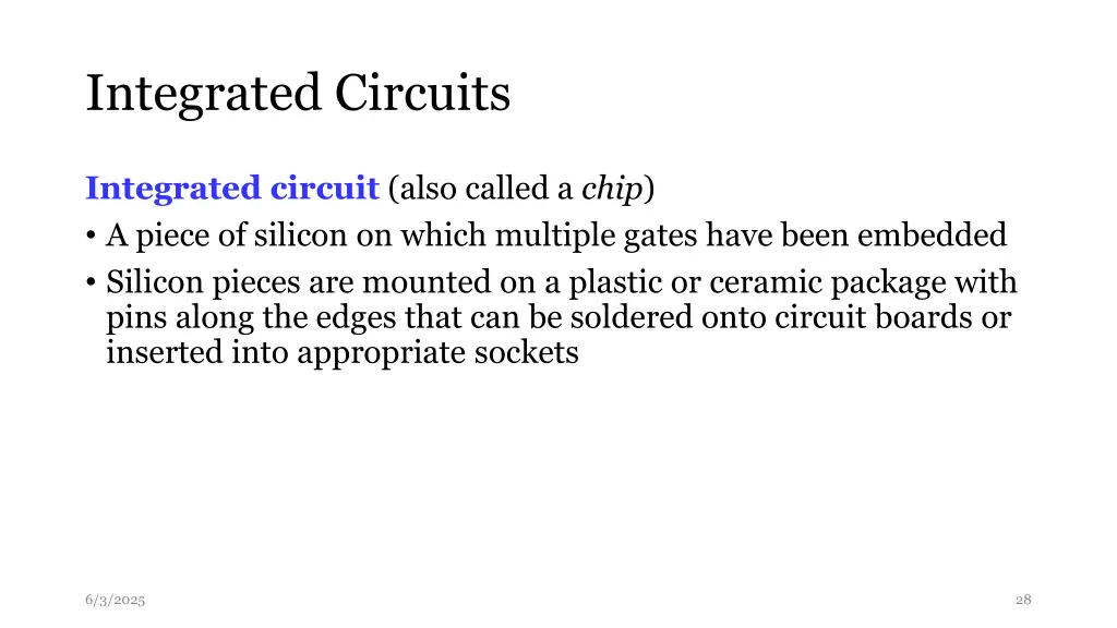 integrated circuits