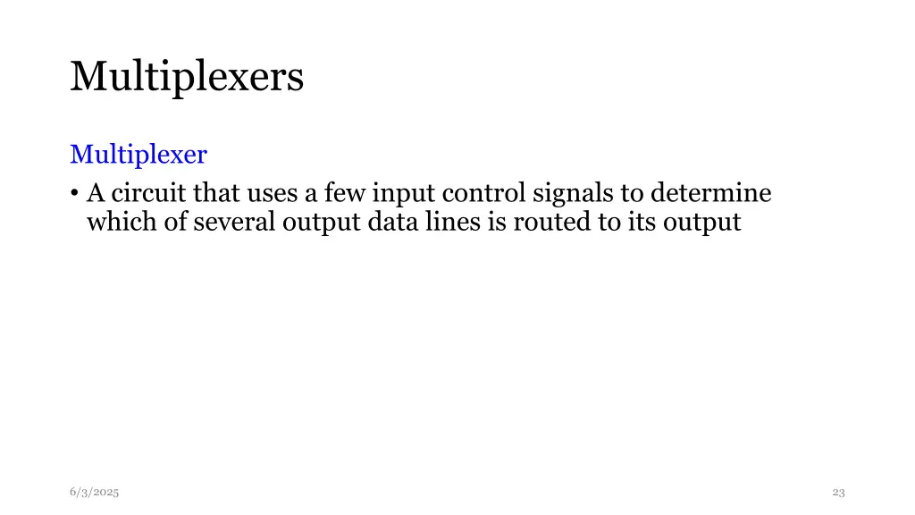 multiplexers