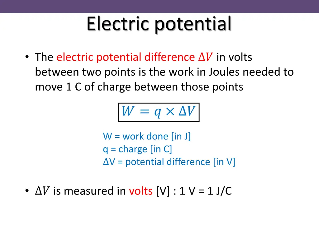 electric potential 2