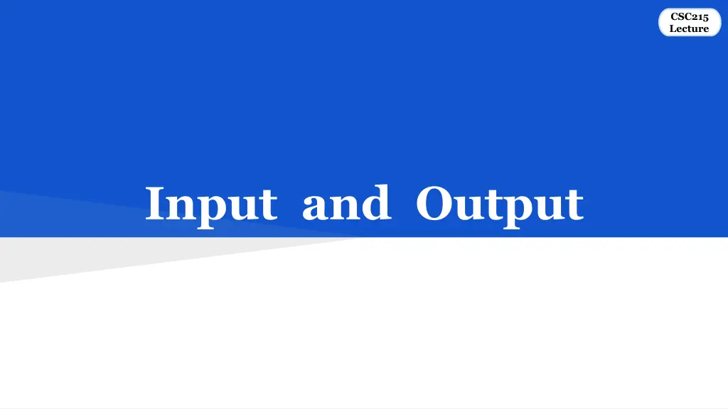 csc215 lecture