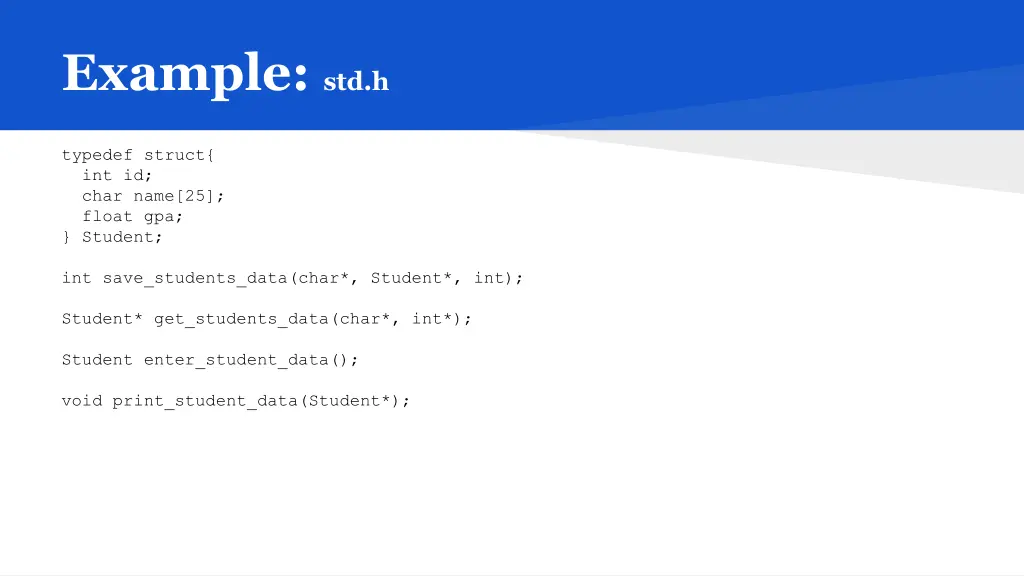 example std h
