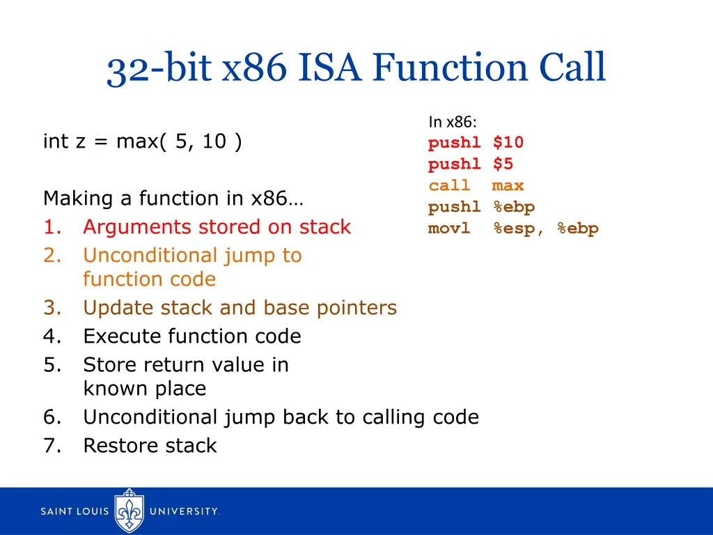 32 bit x86 isa function call 2