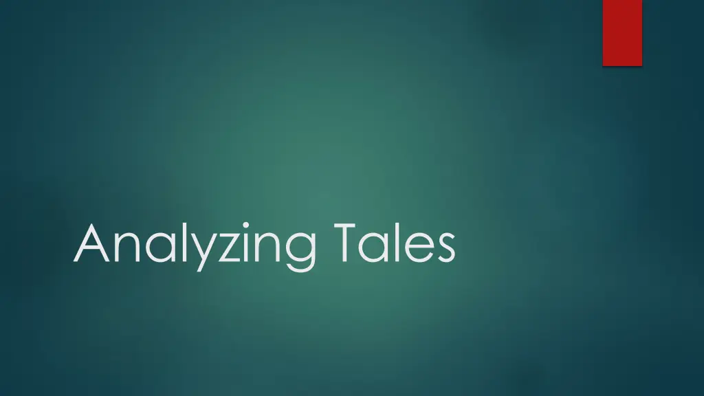 analyzing tales