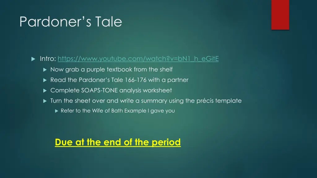 pardoner s tale