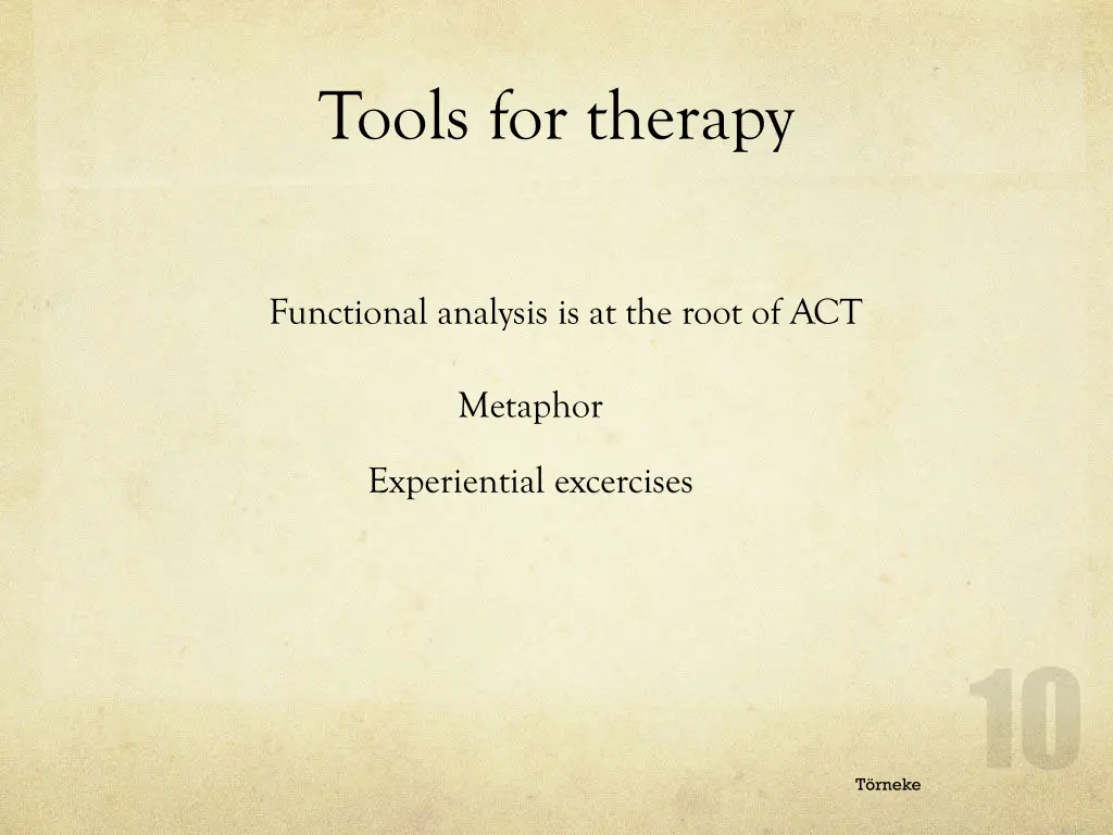 tools for therapy