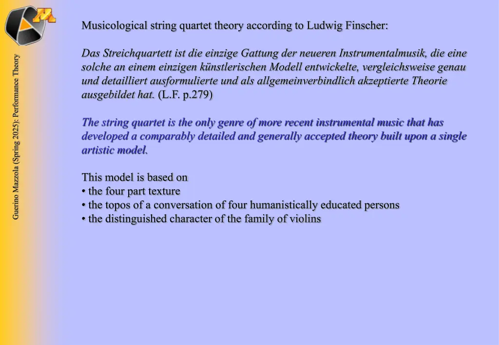 musicological string quartet theory according