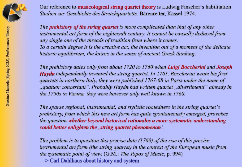 our reference to musicological string quartet