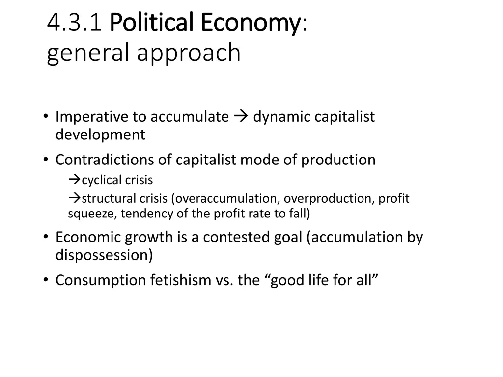 4 3 1 political economy political economy general
