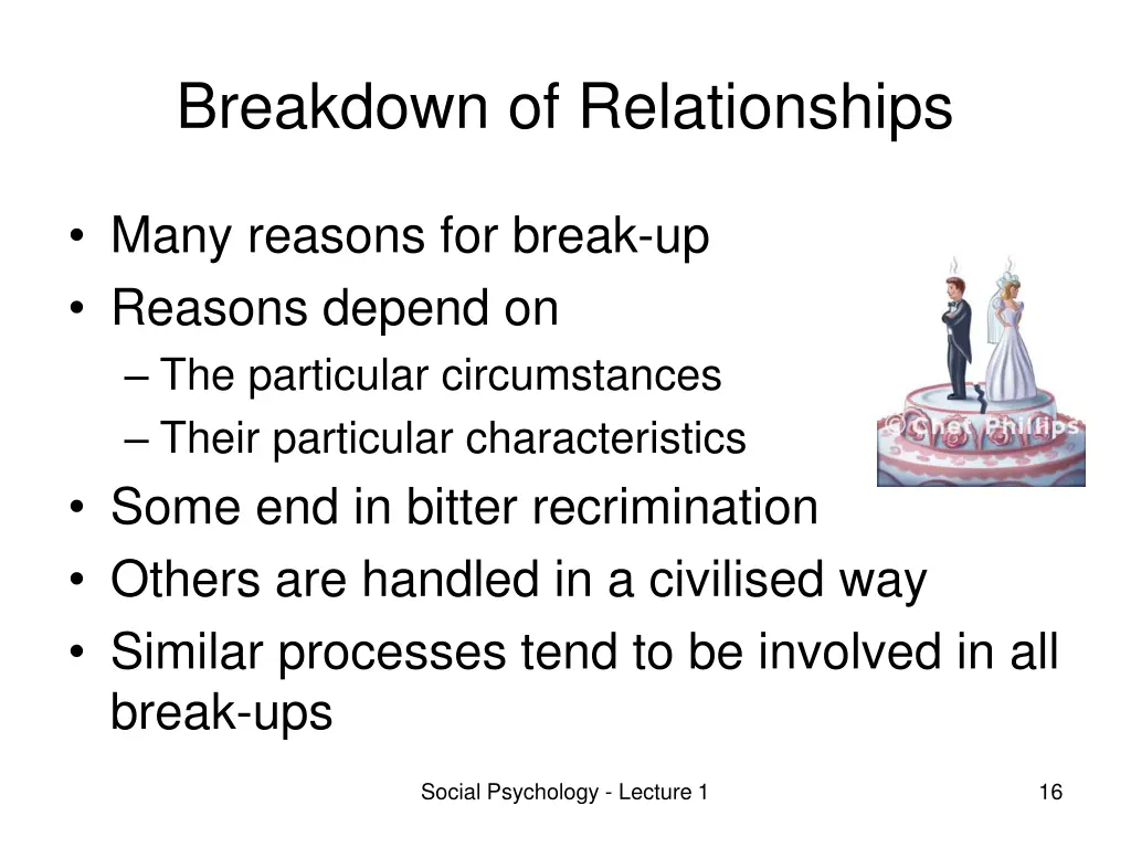 breakdown of relationships