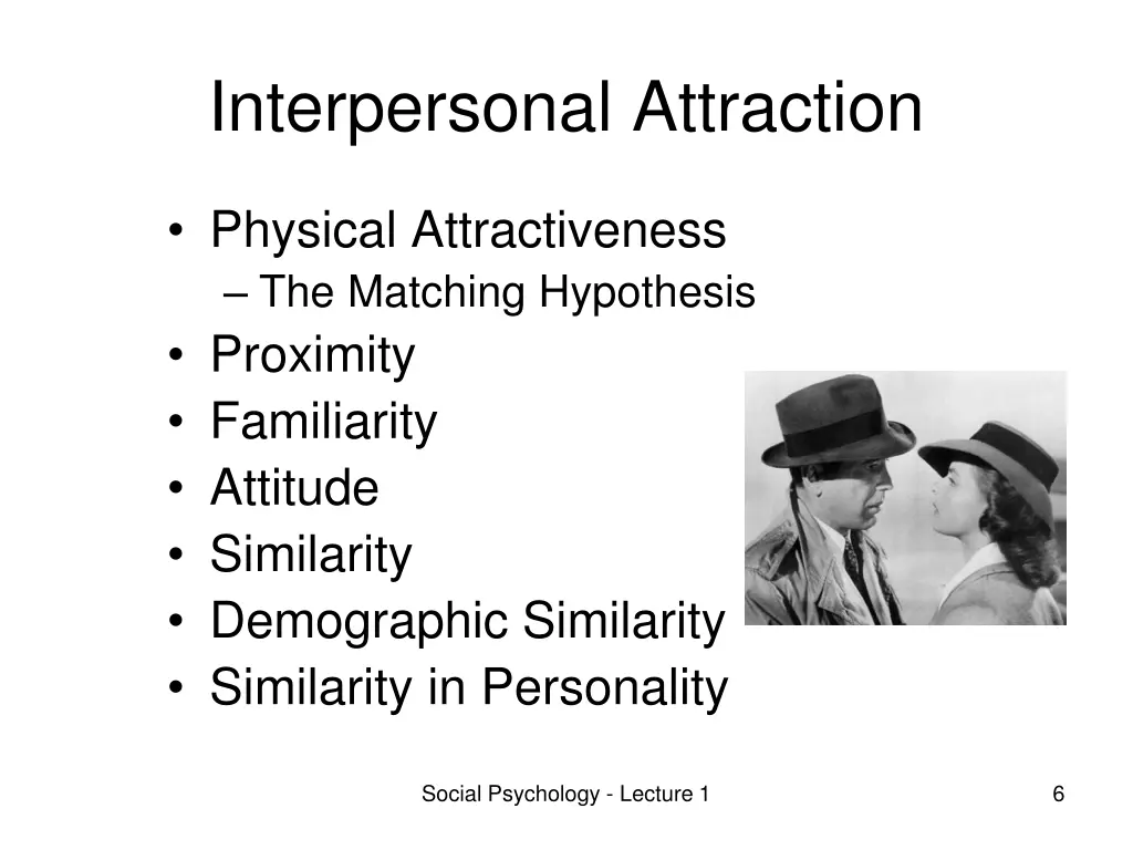 interpersonal attraction