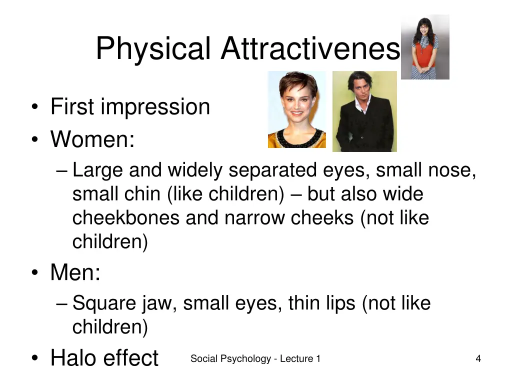 physical attractiveness