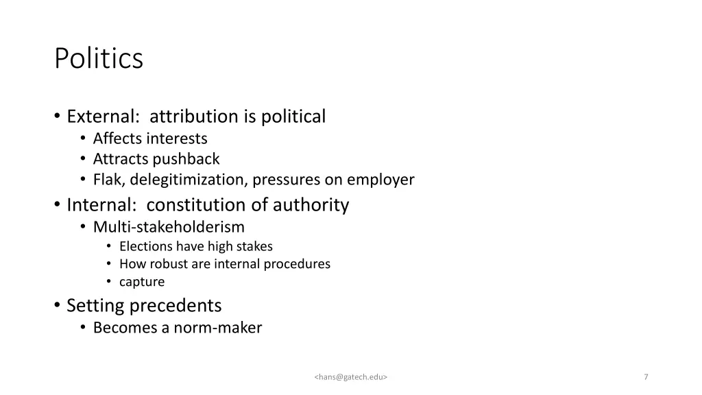 politics