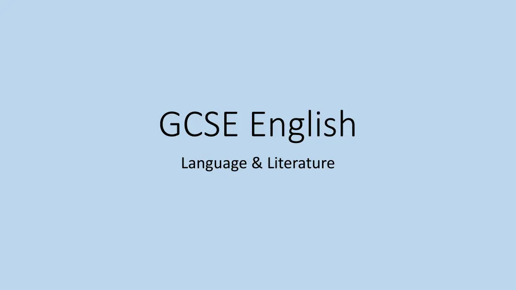 gcse english