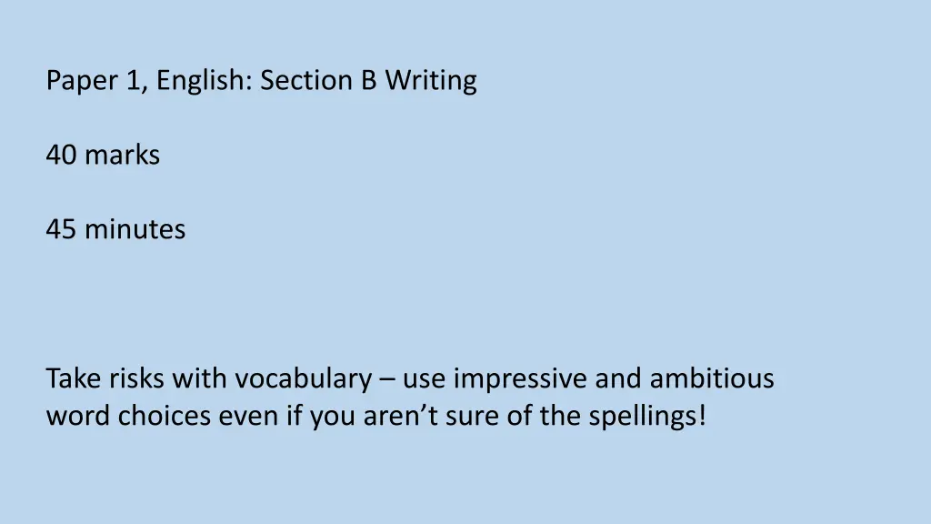 paper 1 english section b writing