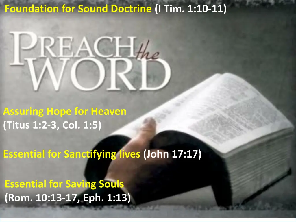 foundation for sound doctrine i tim 1 10 11