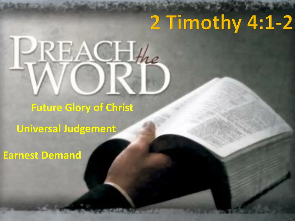 future glory of christ