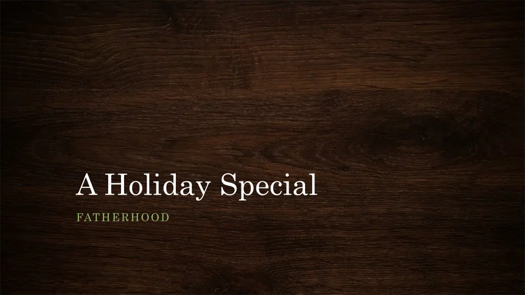 a holiday special
