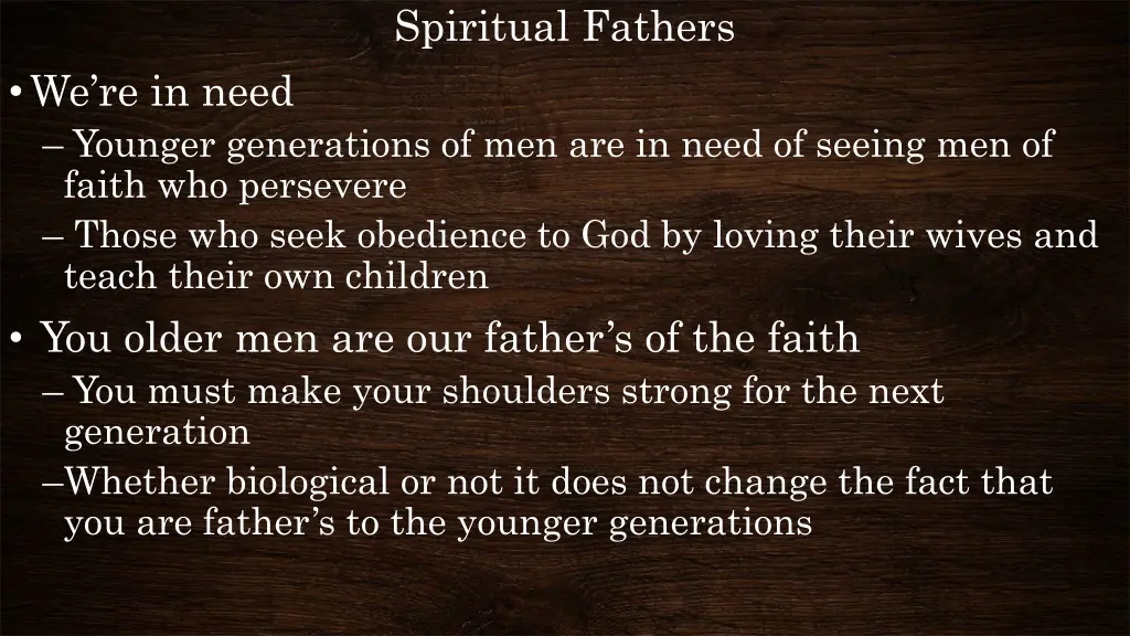 spiritual fathers