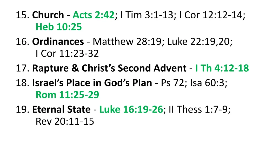 15 church acts