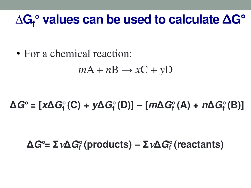g f values can be used to calculate g