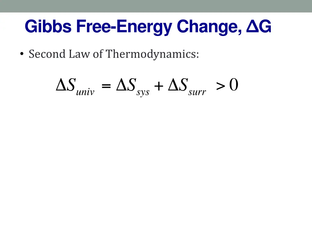 gibbs free energy change g