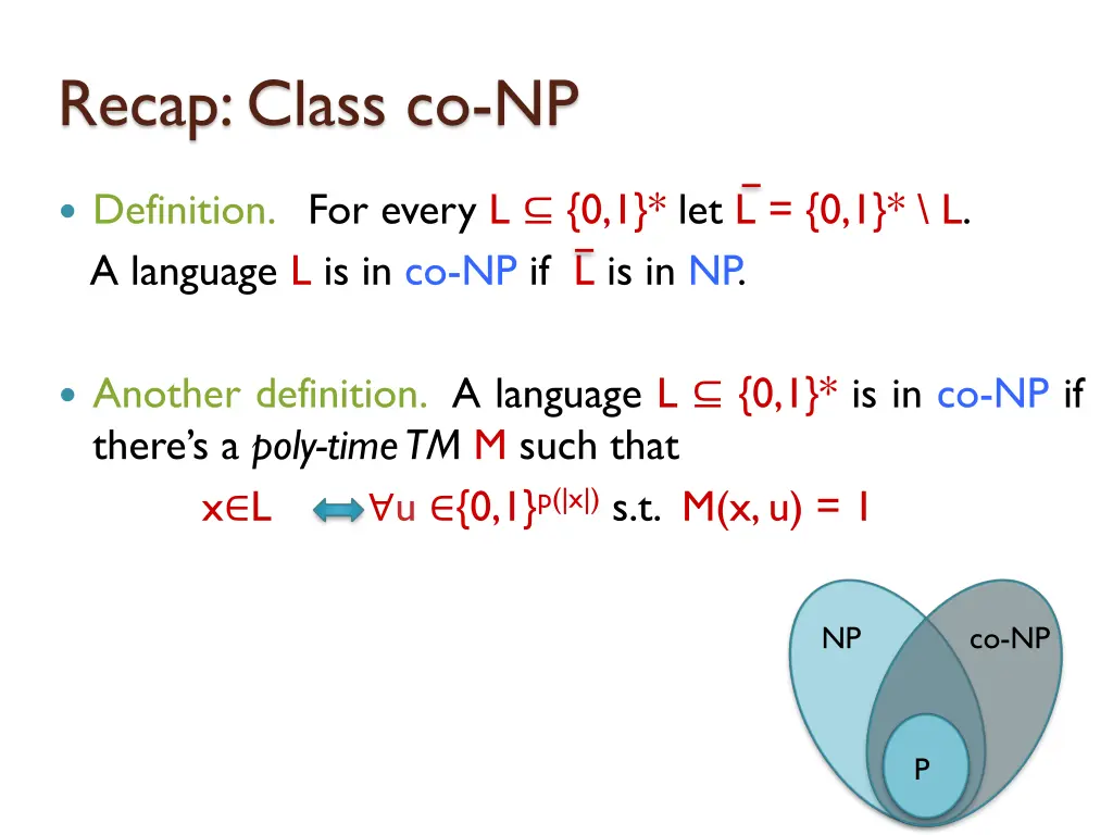 recap class co np