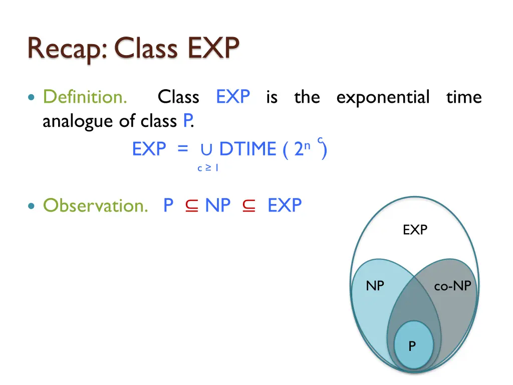 recap class exp