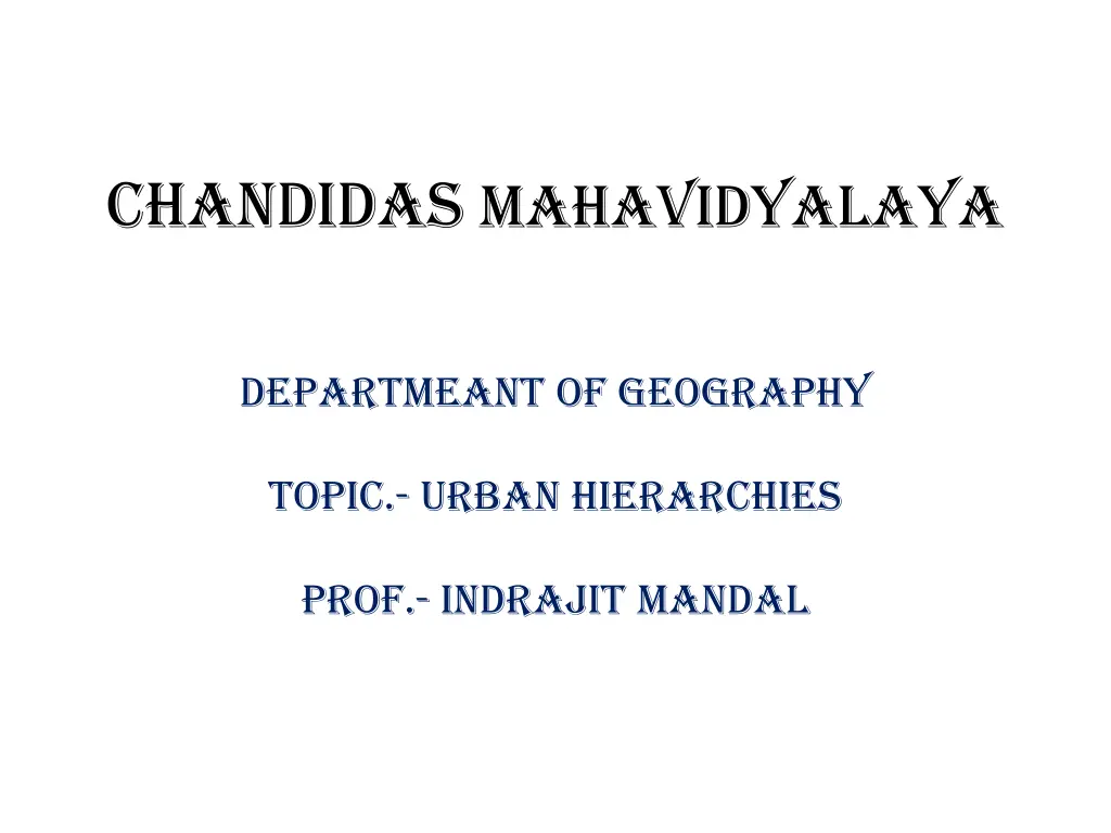 chandidas mahavidyalaya