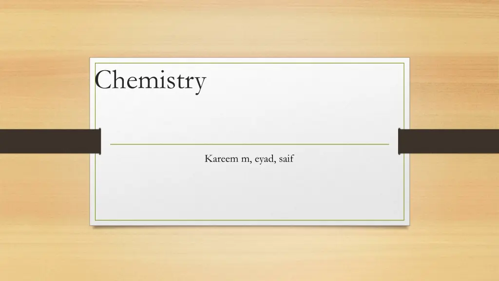 chemistry