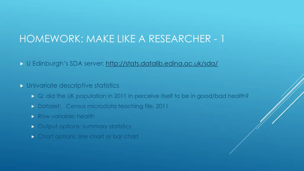 homework make like a researcher 1