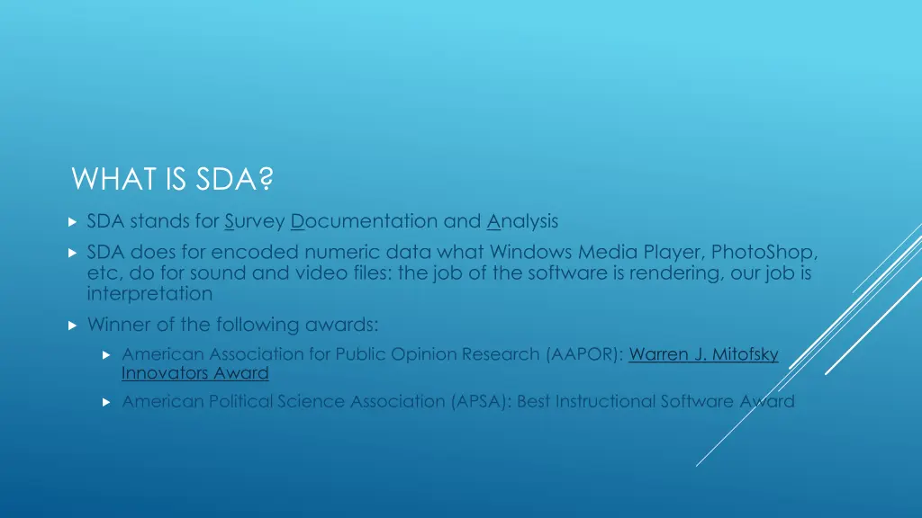 what is sda